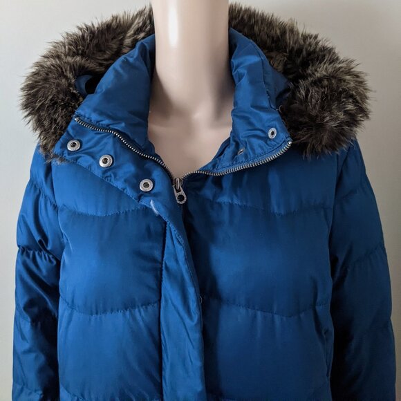 Tommy Hilfiger down puffer winter blue jacket coat, women's large - Picture 5 of 8